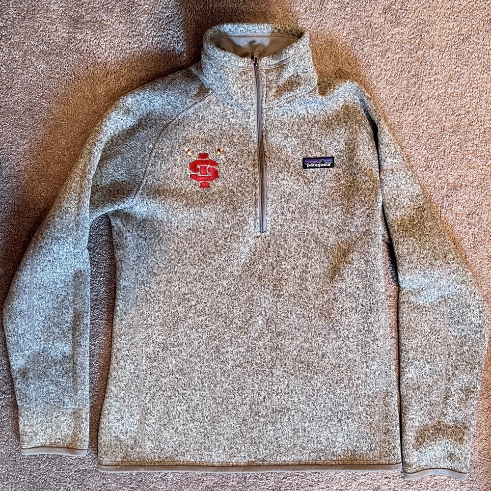 Patagonia better sweater, three-quarter zip pull over size medium